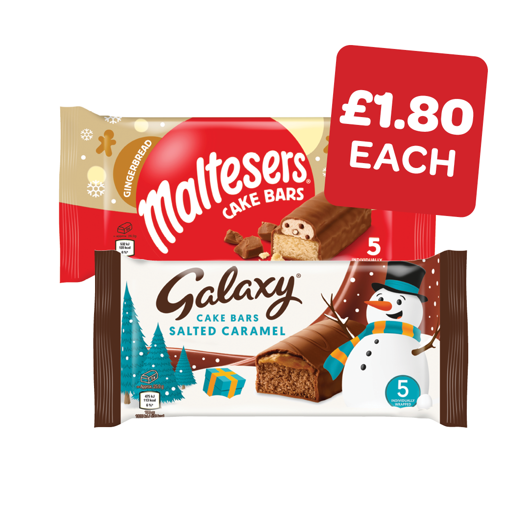 Maltesers Gingerbread / Galaxy  Salted Caramel Bars