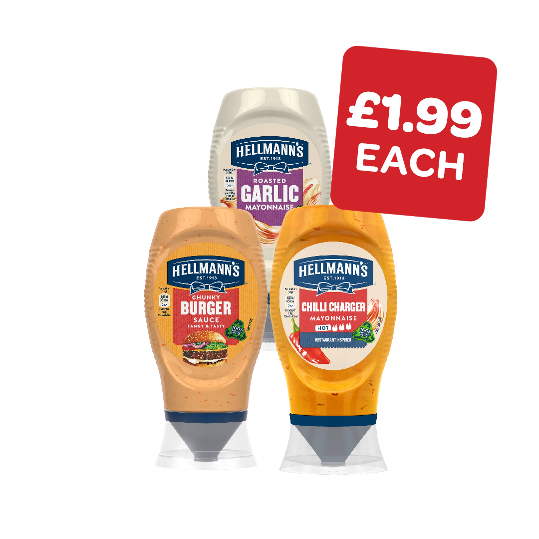Hellmanns Chilli / Garlic Mayonnaise / Burger Sauce