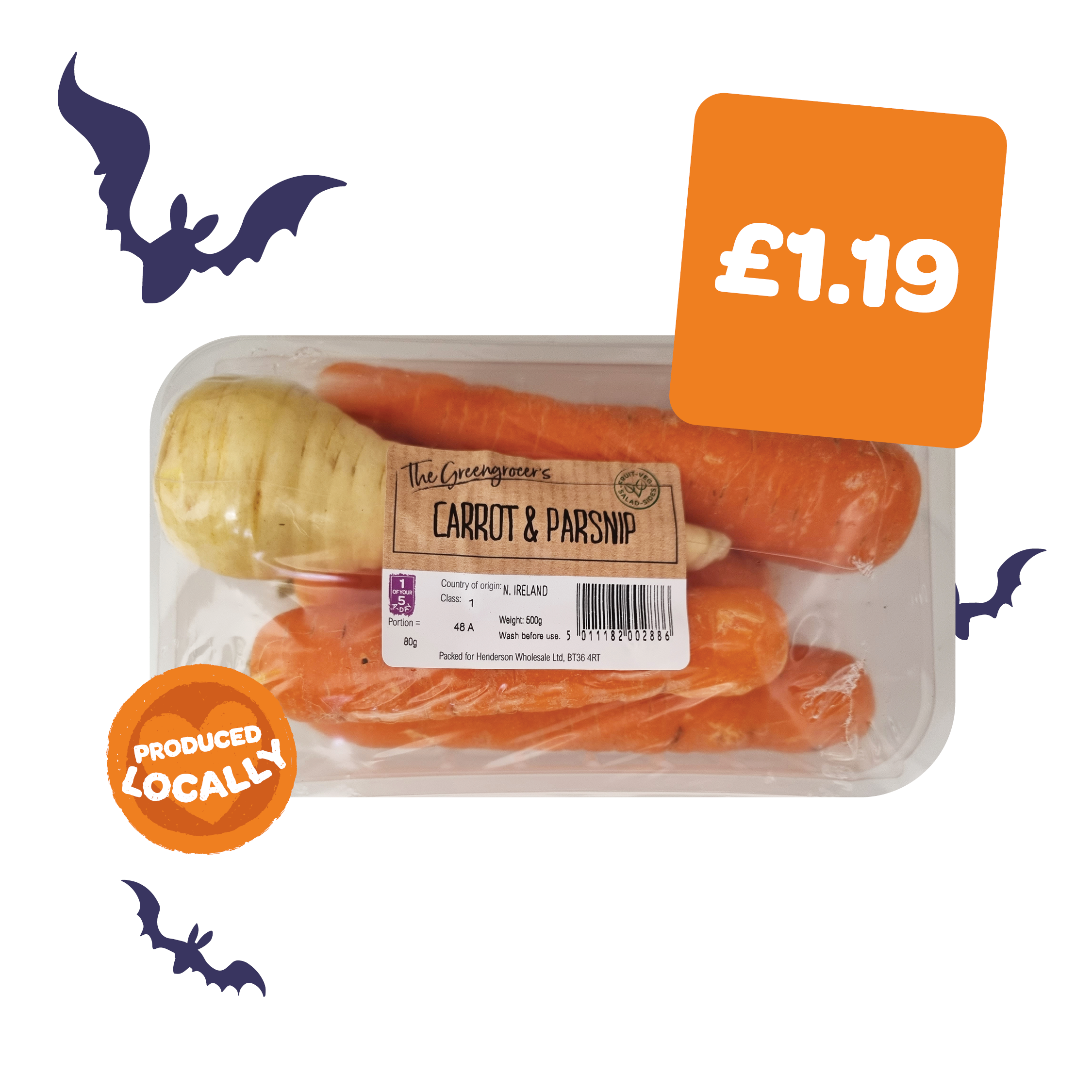 The Greengrocer's Carrot & Parsnip Tray