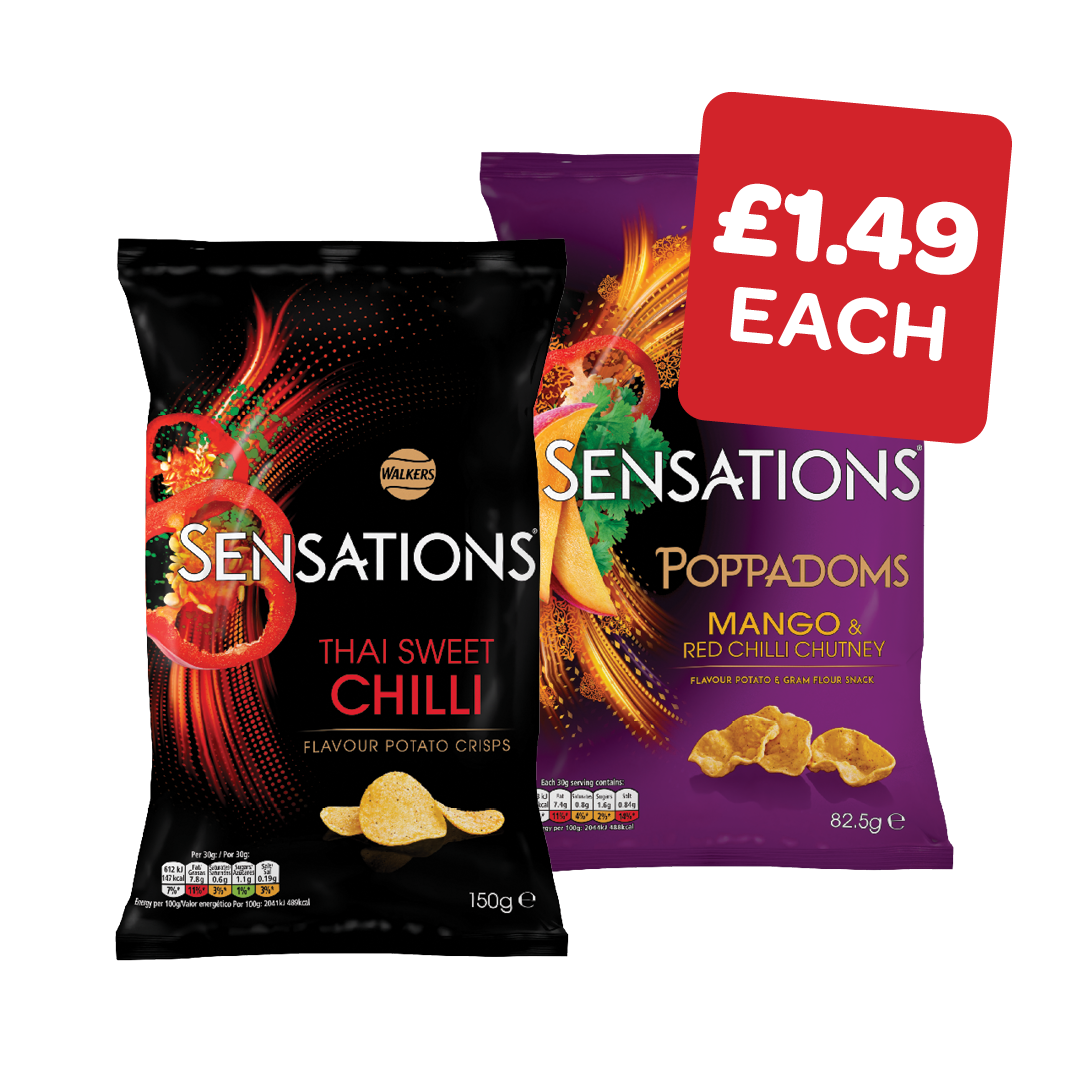 Sensations Poppadoms /  Crisps