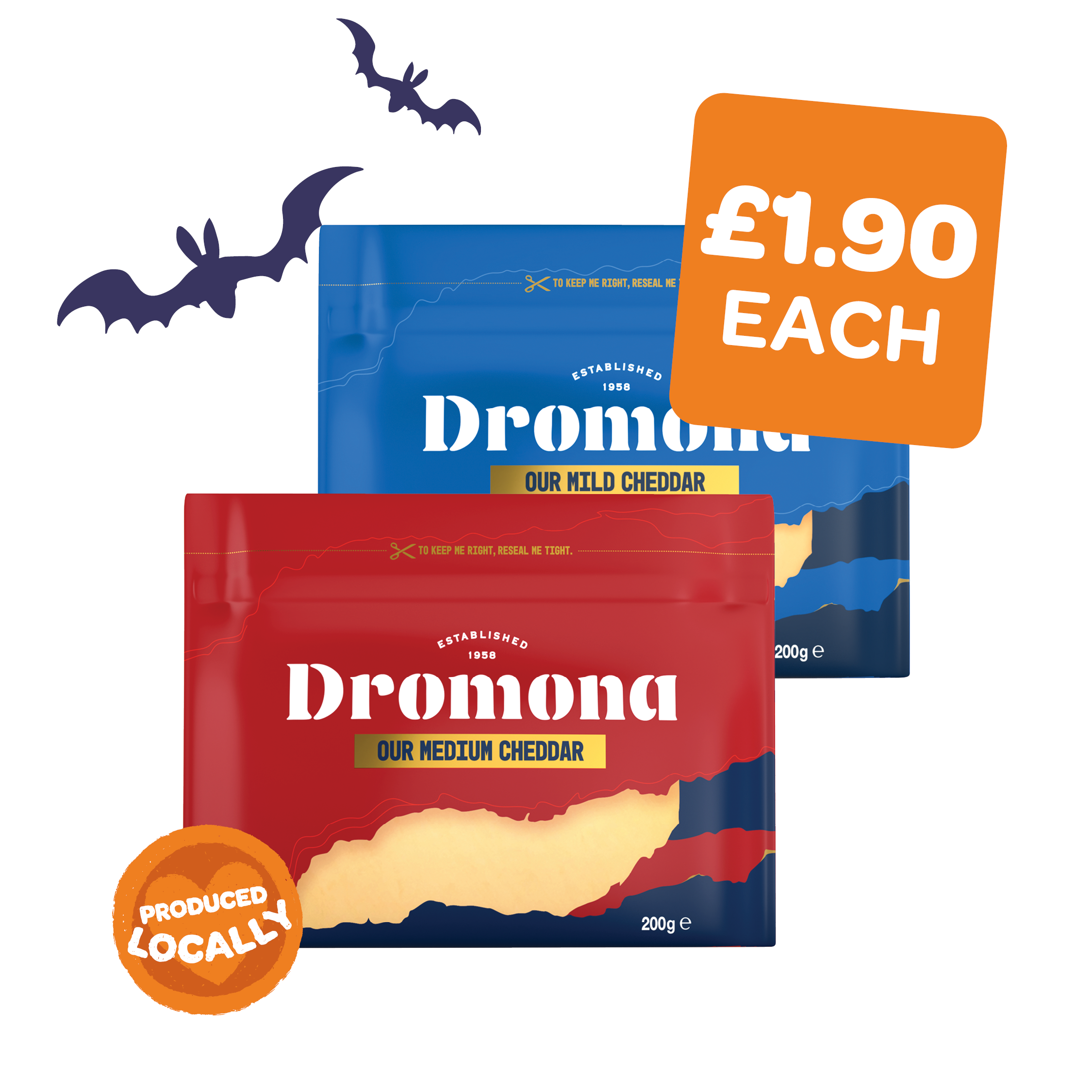 Dromona Mild / Medium /  Mature Cheddar Block