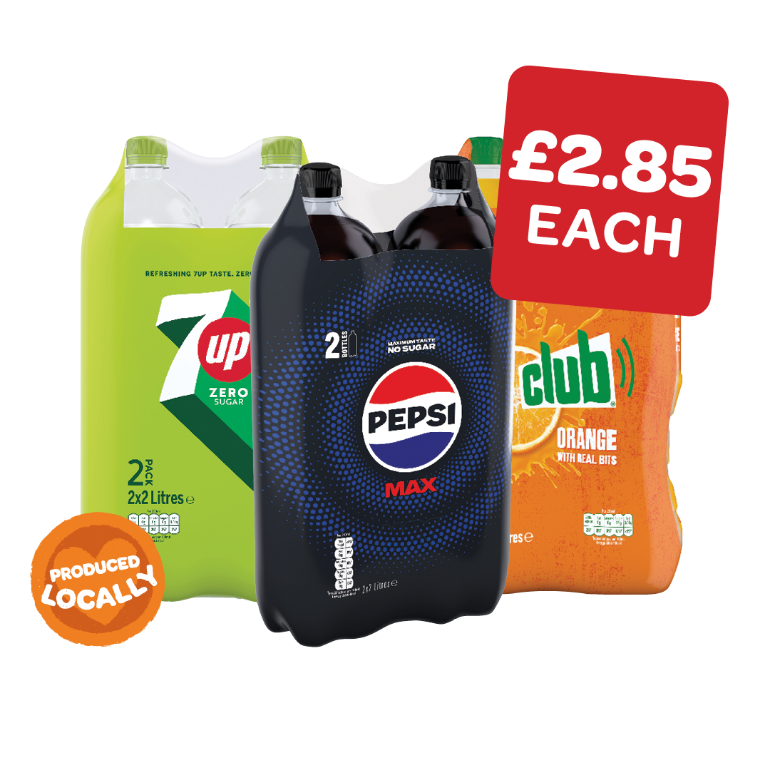 Pepsi Max / Club / 7UP Zero  2/1.75 Litre