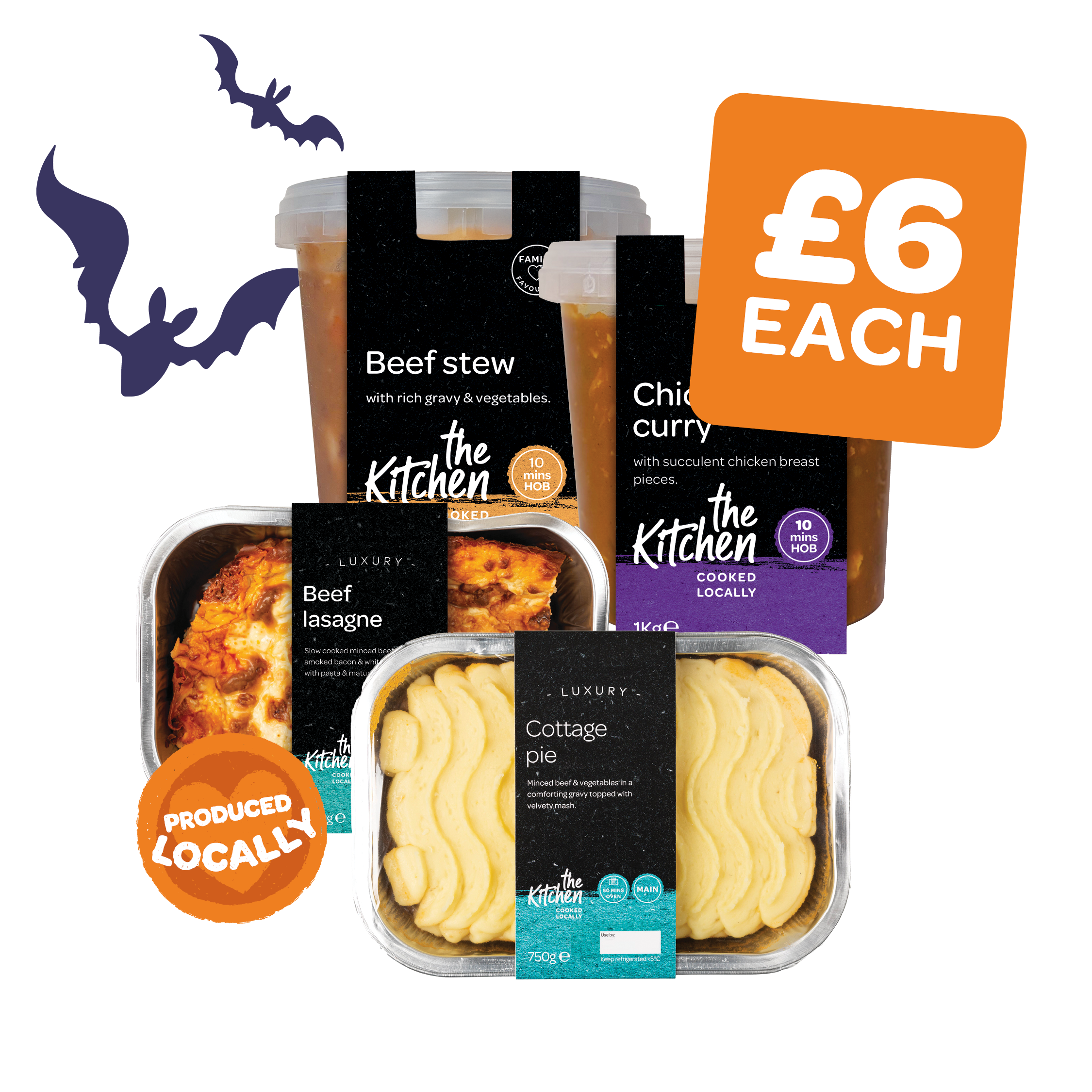 The Kitchen Luxury Lasagne/ Luxury Cottage Pie/ Beef Stew/ Chicken Curry