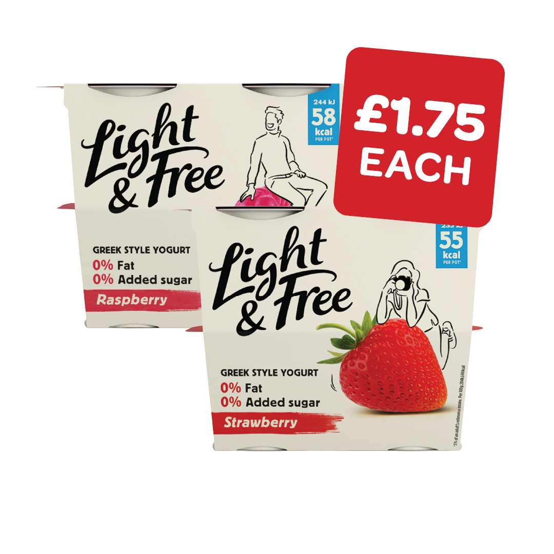 Danone Light & Free Yoghurts 115g