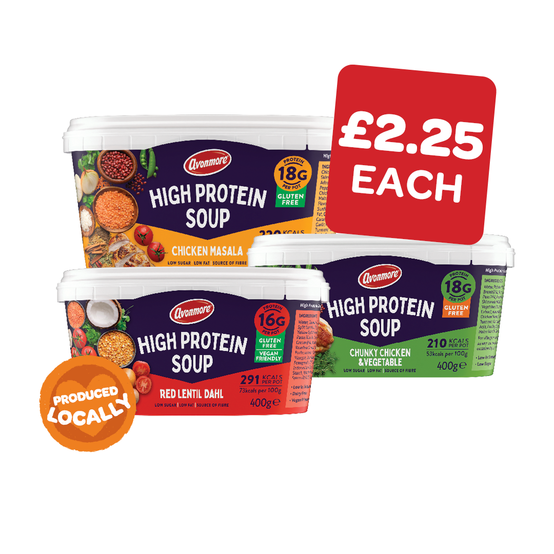 Avonmore H/PRO Red Dahl / Chicken  & Veg / Chicken Masala Soup