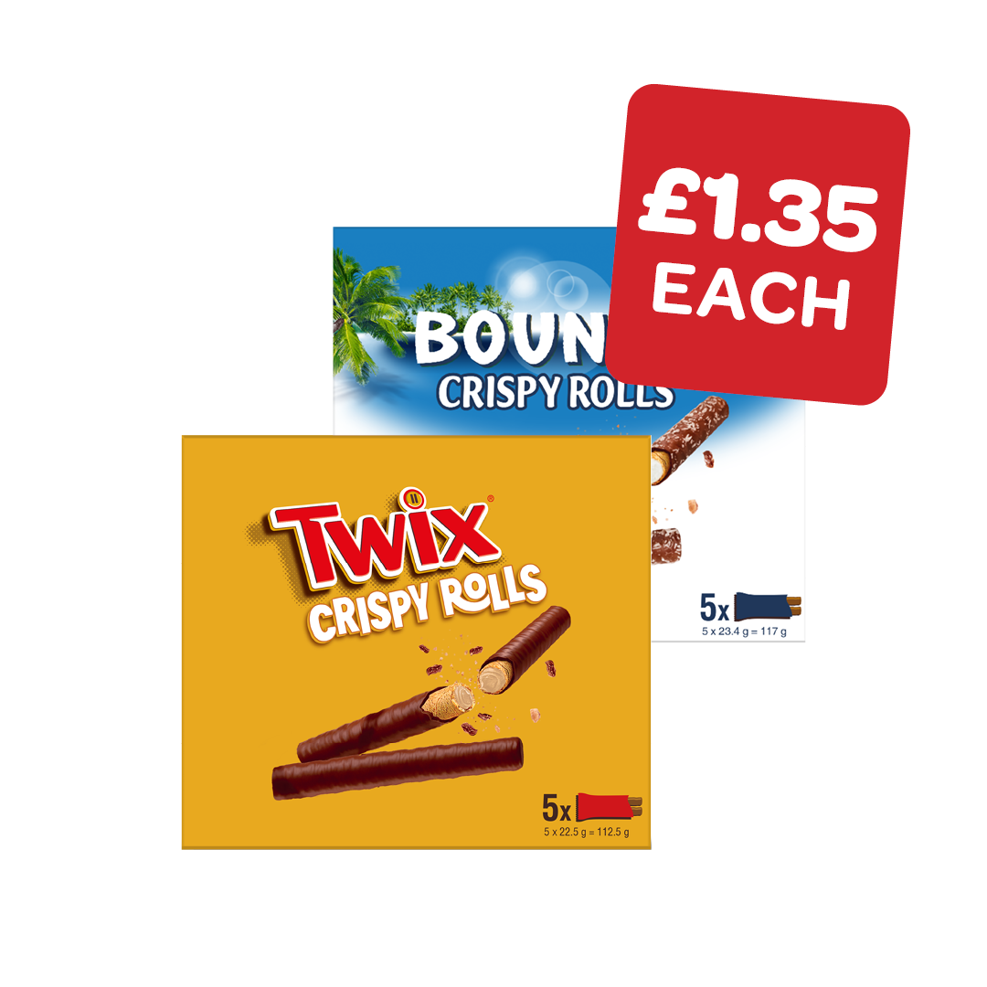 Twix / Bounty / Milkyway Crisp Rolls