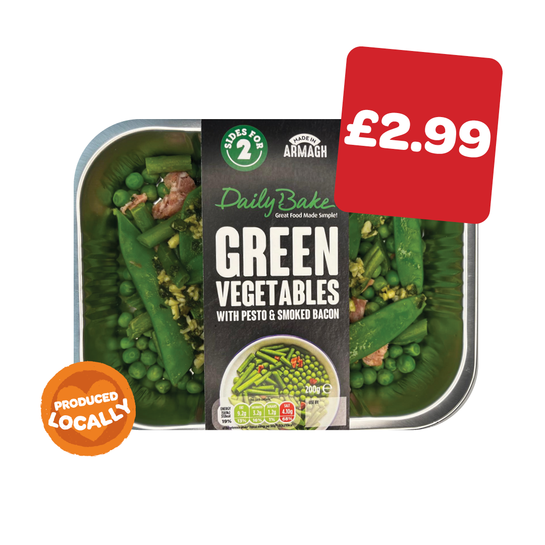 DailyBake Green Veg &  Pesto with Smoked Bacon