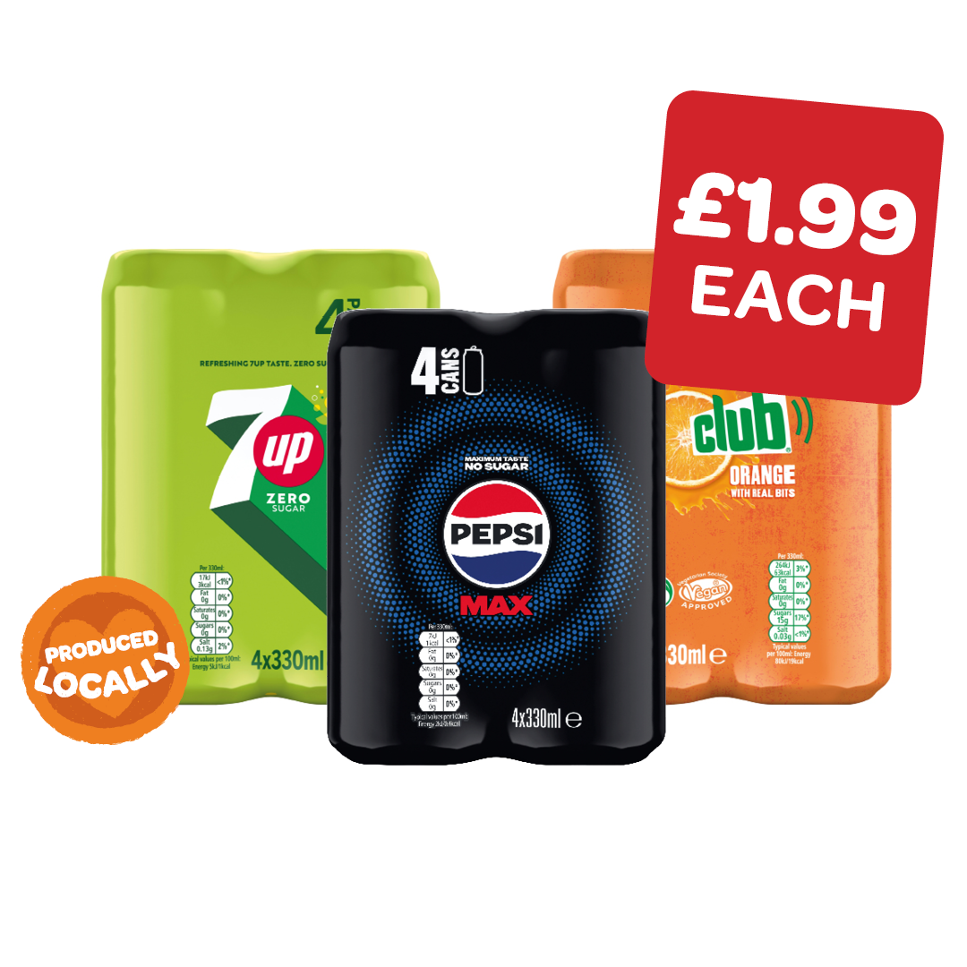 Pepsi Max / 7UP Zero / Club 330ml
