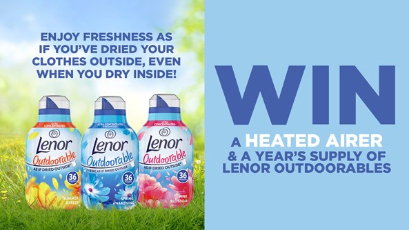 Win a heated airer and a year’s supply of Lenor outdoorables 