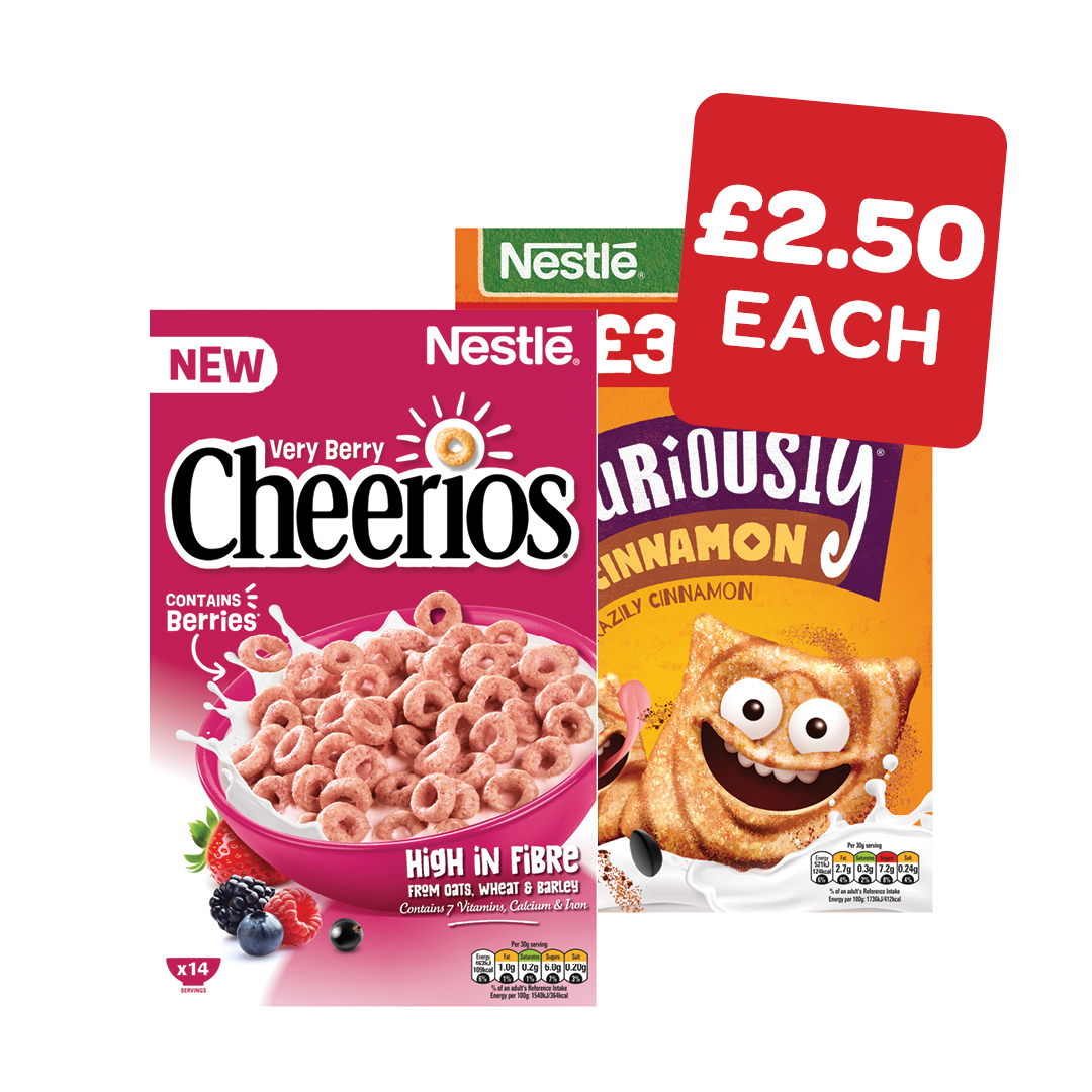 Nestle Curiously Cinnamon / Berry Cheerios