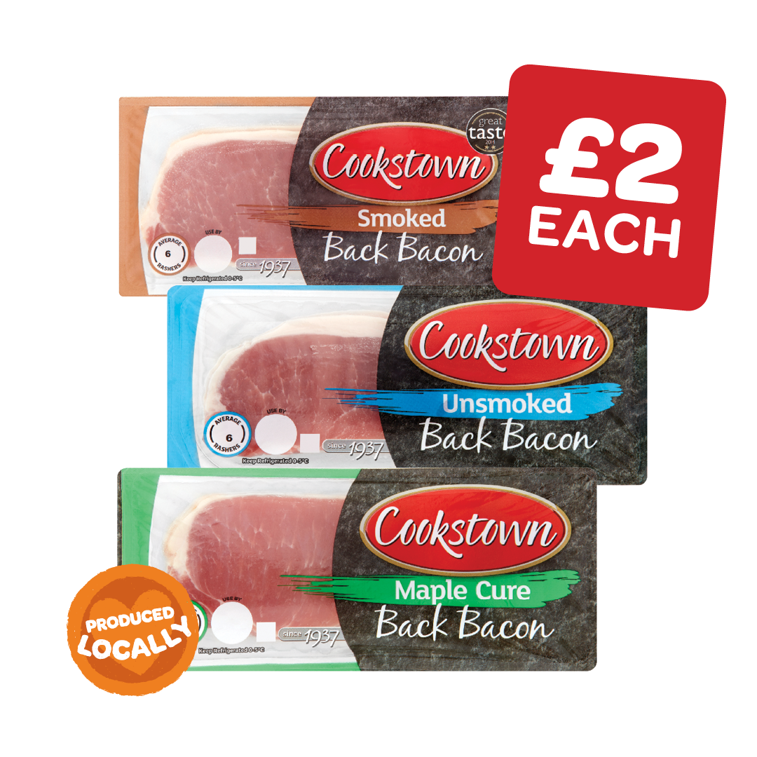 Cookstown Unsmoked /  Smoked / Maple Back Bacon