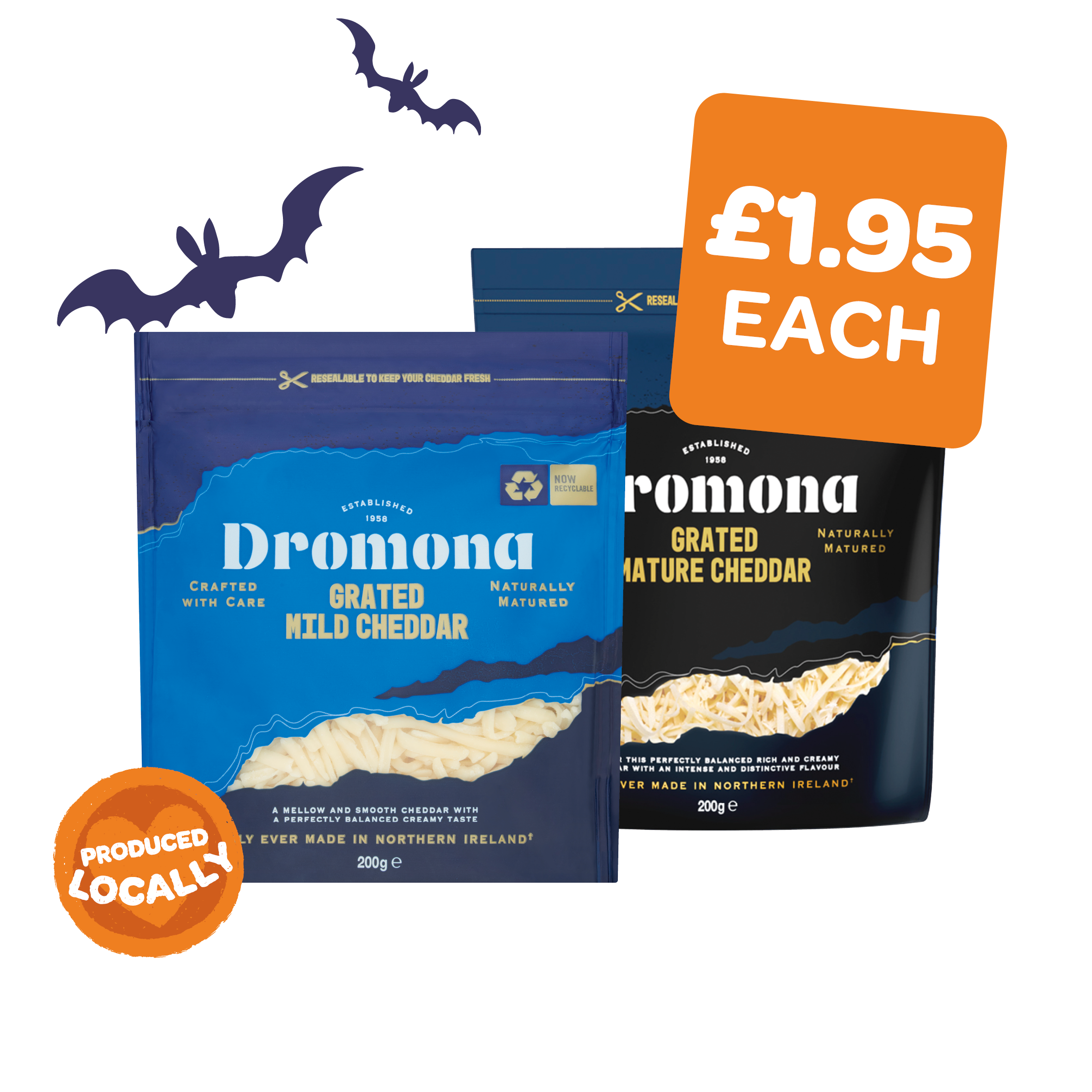 Dromona Mild / Mature Grated Cheese