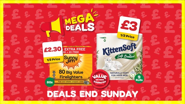 Mega Deals worth shouting about bringing value to your doorstep