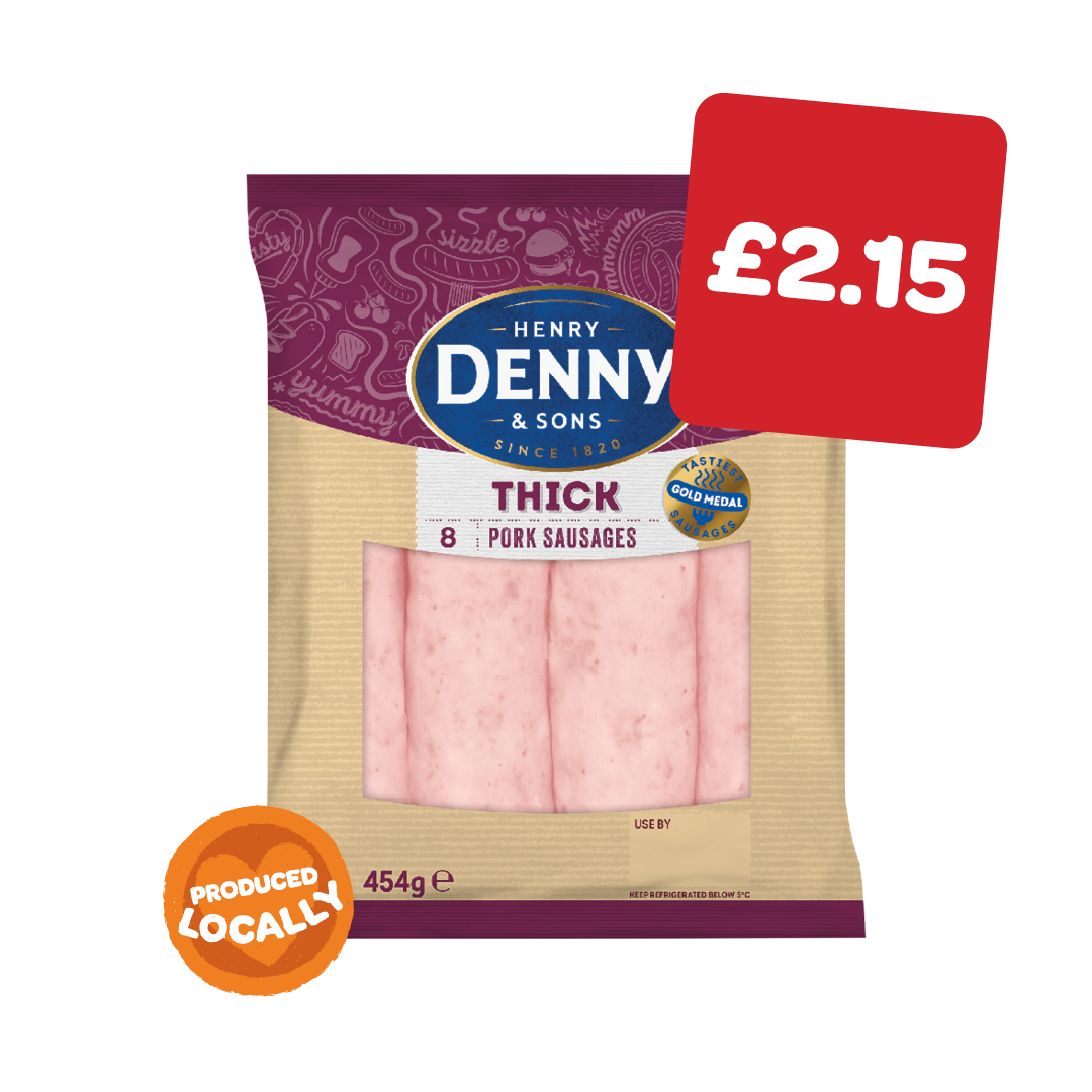 Denny Thick Sausages 8pk