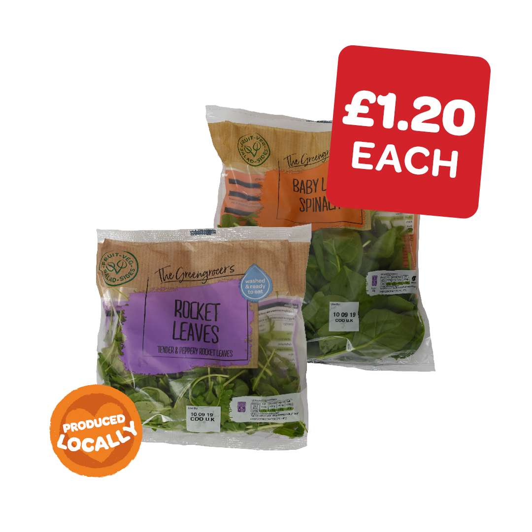 The Greengrocer's Baby Leaf Spinach / Wild Rocket