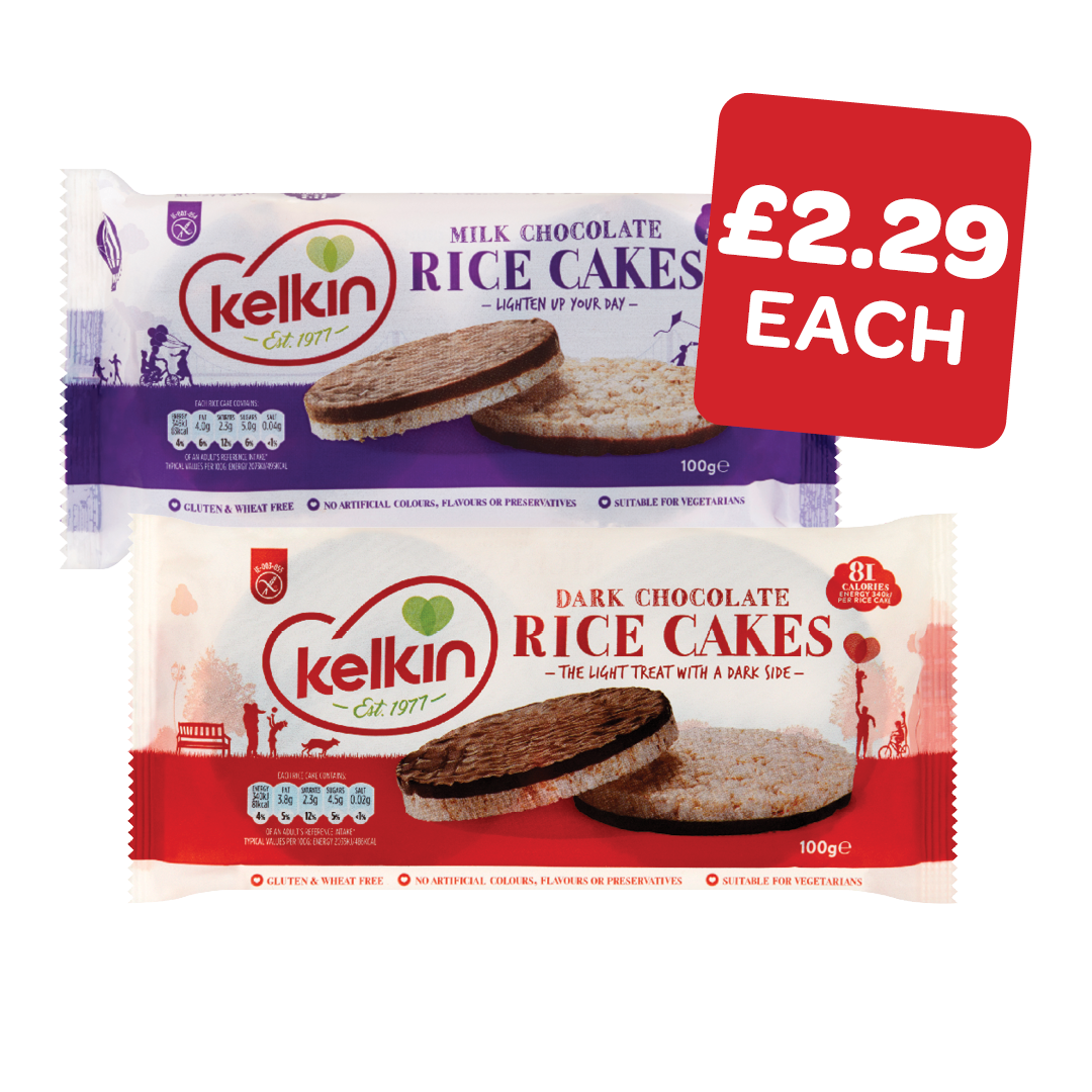 Kelkin Dark / Milk Chocolate Rice Cakes