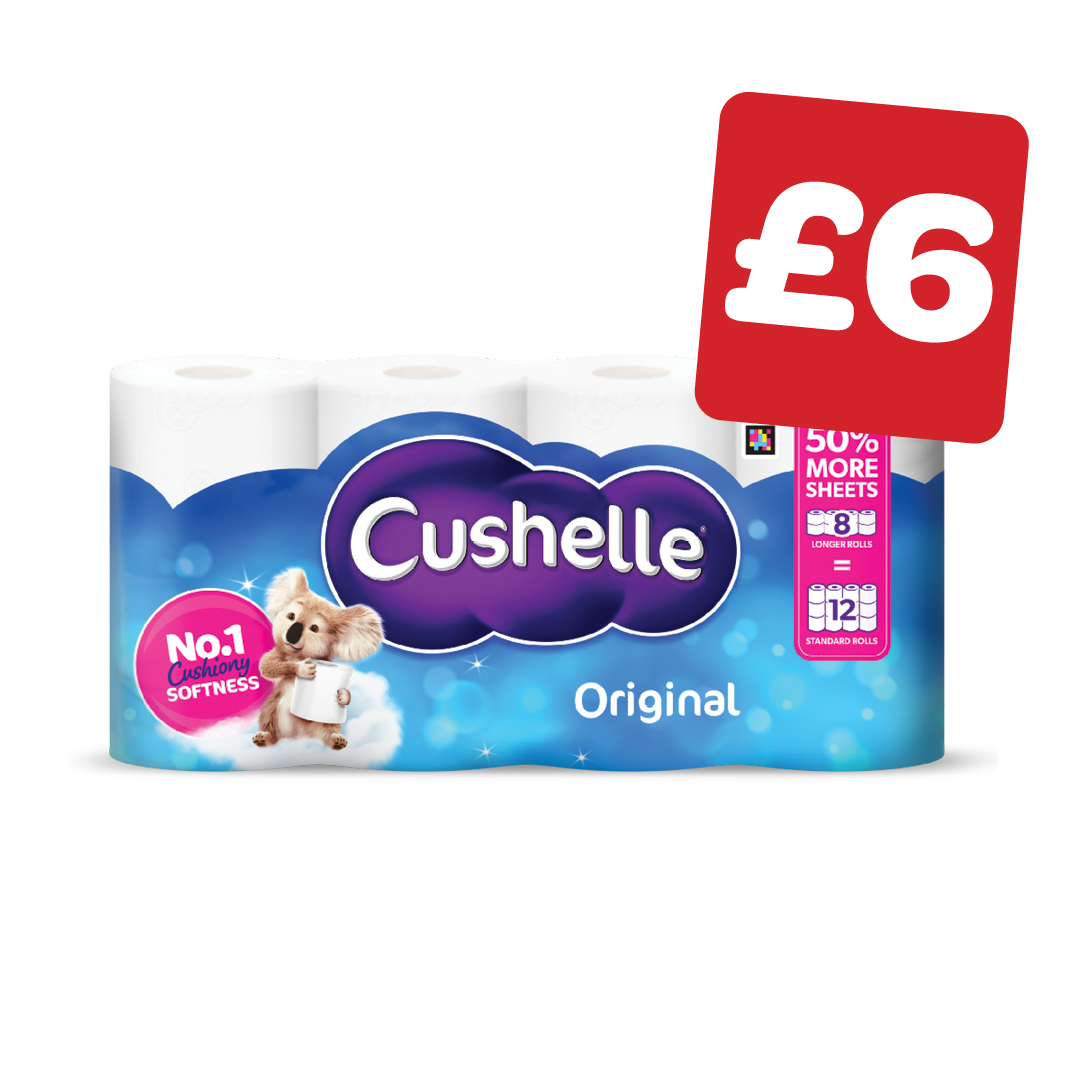 Cushelle 50% Longer 8 = 12 Roll
