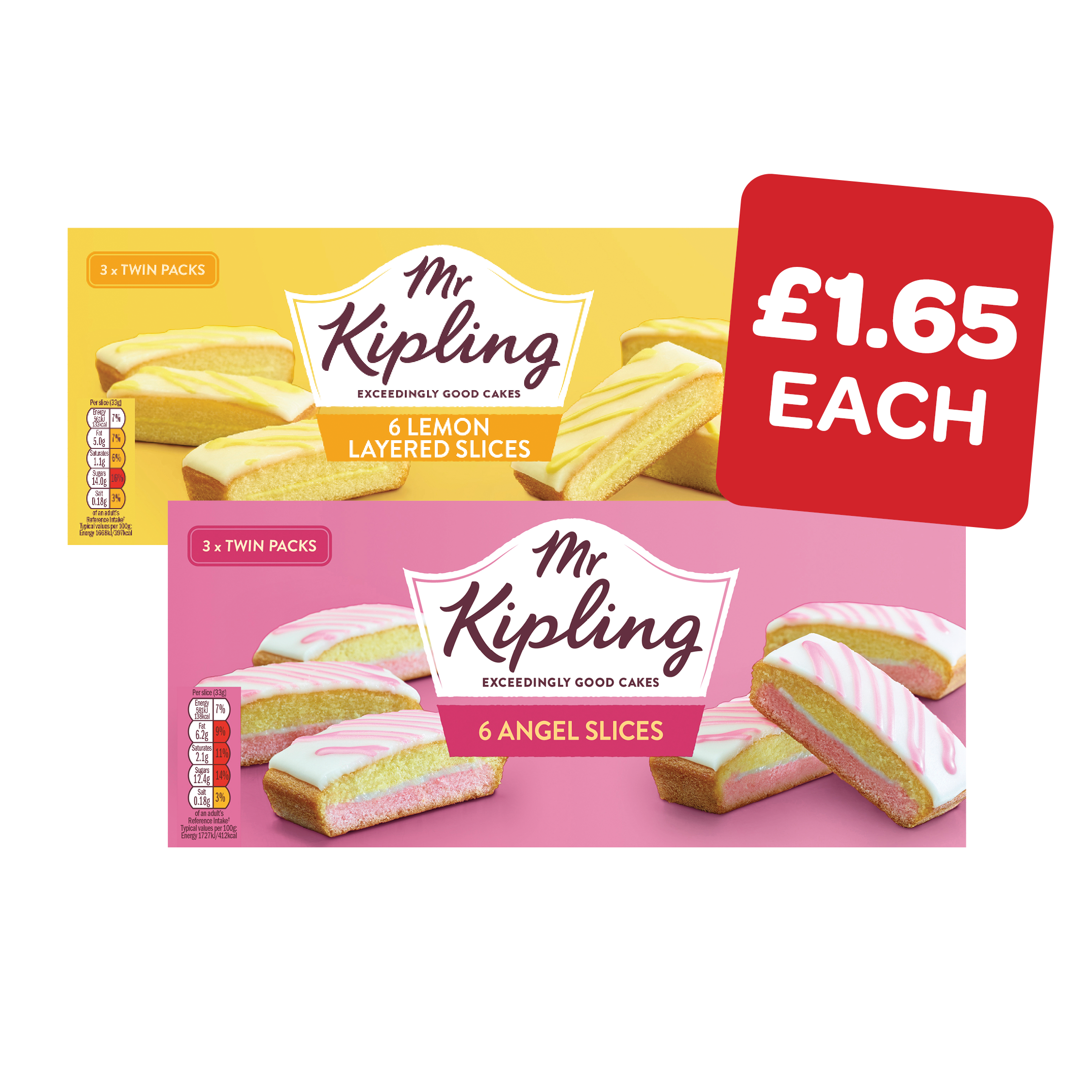 Mr Kipling Angel / Lemon Layer Slices