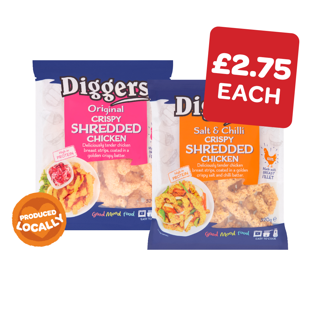Diggers Chicken Salted Chilli / Crispy Shredded / Battered Chicken Balls