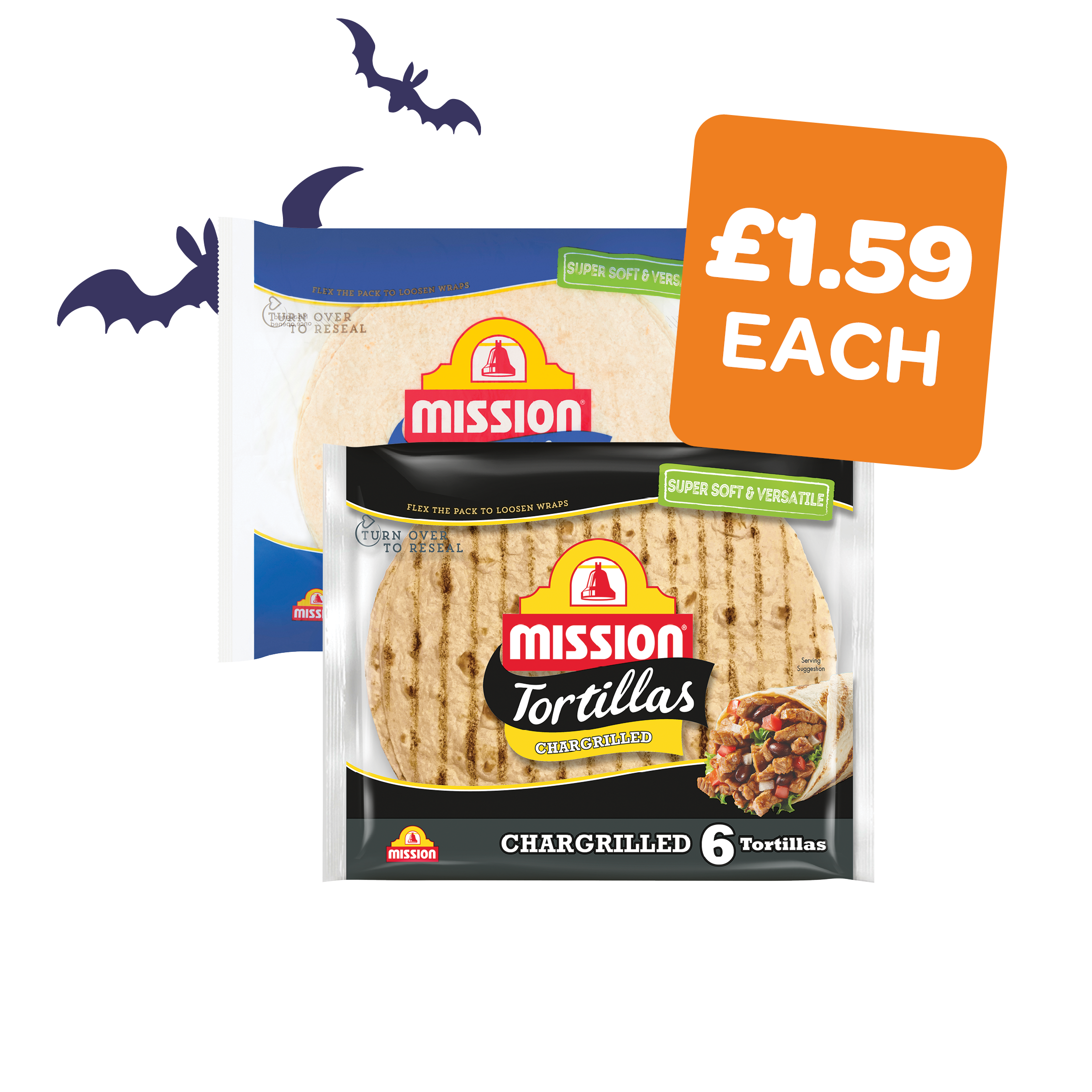 Mission Wraps Plain / Chargilled