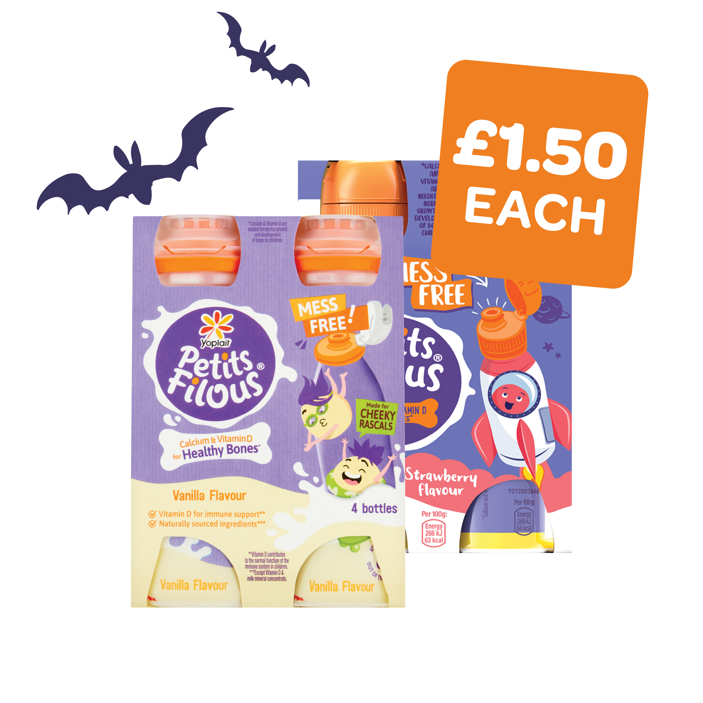 Yoplait Petits Filous Go Caps 100g