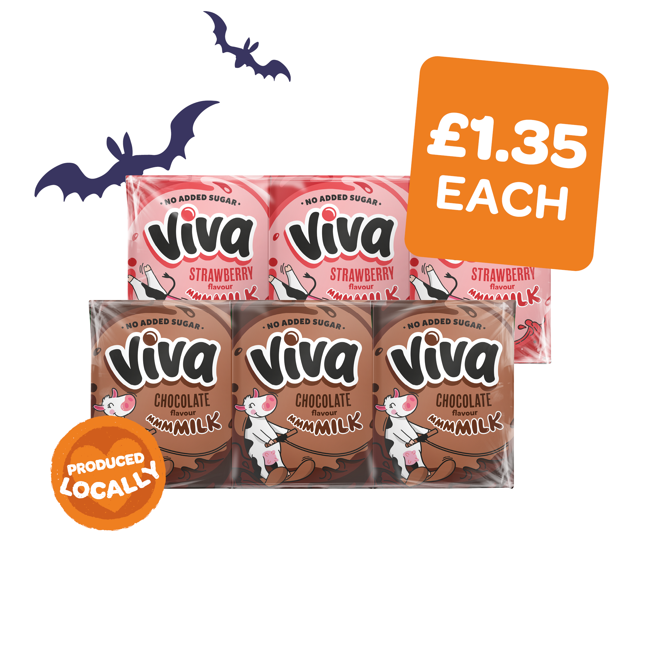 Viva Strawberry / Chocolate  Flavoured Milk 200ml