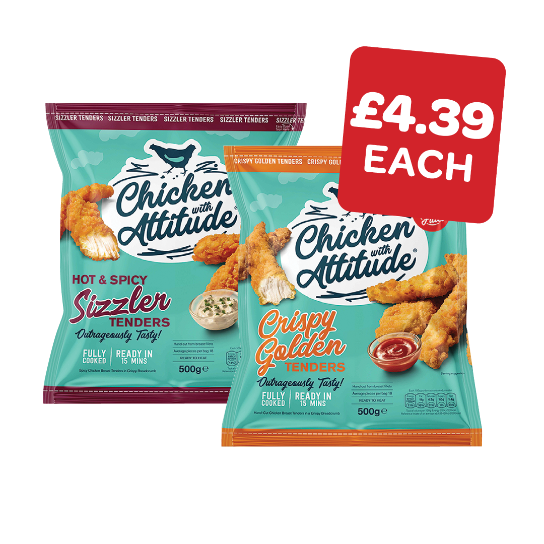 Chicken With Attitude Crispy Tenders /  Spicy Tenders / Southern Fried Tenders /  Popcorn Chicken / Chicken Dippers