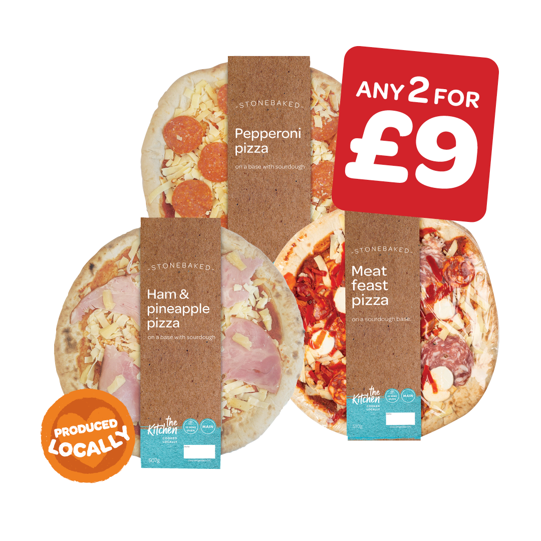 The Kitchen Meat Feast / Ham & Pineapple /  Pepperoni / Margherita