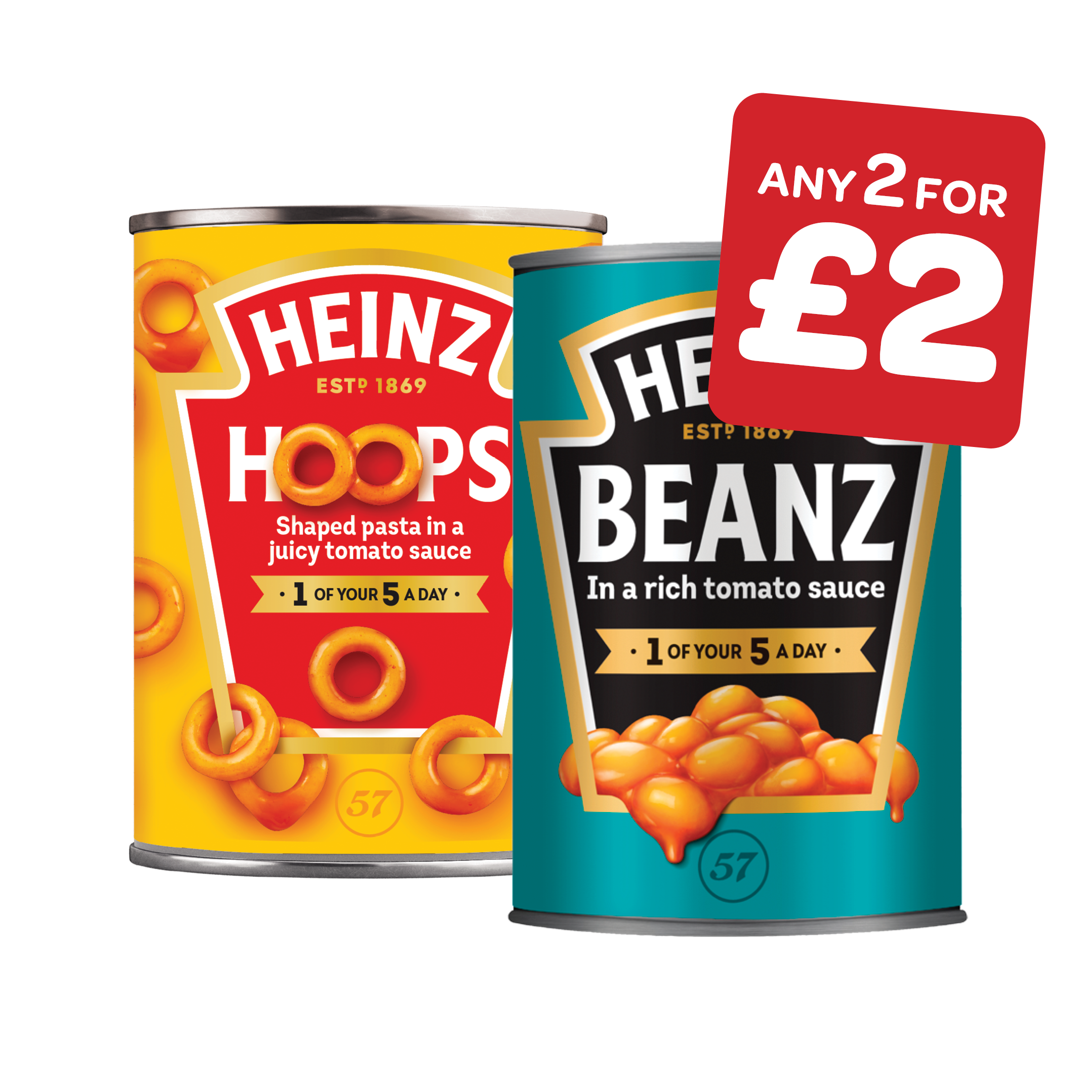 Heinz Beans / Flavoured Beans / Spaghetti / Spaghetti Hoops / Alphabetti Spaghetti